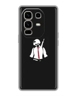 Чехол для Infinix Note 50 Pro Plus с картинкой «PUBG — силуэт воина»