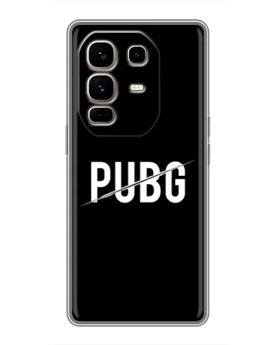 Чехол для Infinix Note 50 Pro Plus с картинкой «PUBG — белый логотип»