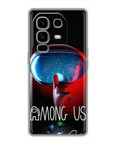 Чохол для Infinix Note 50 Pro Plus з картинкою «Червоний імпостер — макро»