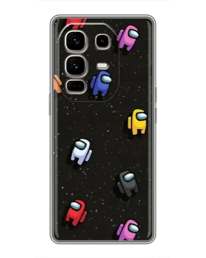 Чохол для Infinix Note 50 Pro Plus з картинкою «Космічний патерн Among Us»