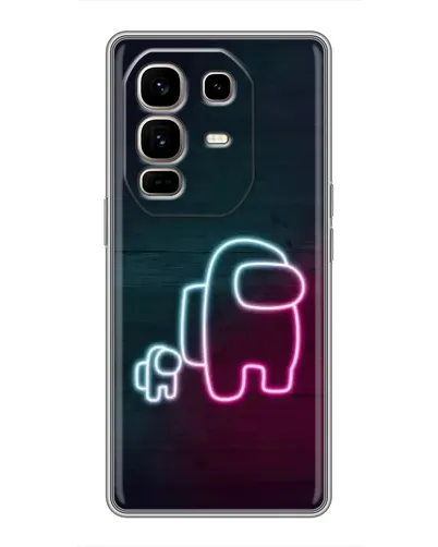 Чохол для Infinix Note 50 Pro Plus з картинкою «Among Us неон-арт»