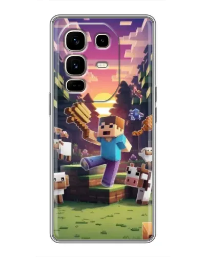 Чехол для Infinix Note 50 Pro Plus с картинкой «Стив на ферме» Чехол для Infinix Note 50 Pro Plus с картинкой «Стив на ферме»