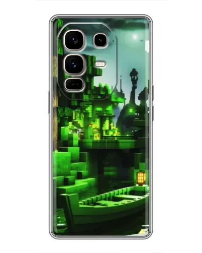 Чехол для Infinix Note 50 Pro Plus с картинкой «Minecraft лесной пейзаж» Чехол для Infinix Note 50 Pro Plus с картинкой «Minecraft лесной пейзаж»