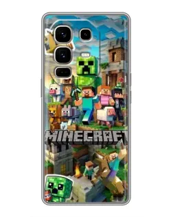 Чохол для Infinix Note 50 Pro Plus з картинкою «Замок Minecraft»