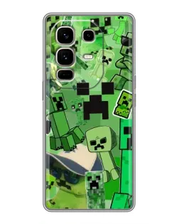 Чохол для Infinix Note 50 Pro Plus з картинкою «Кріпери Minecraft»