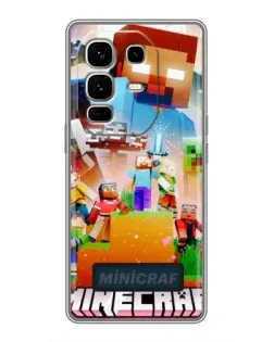 Чохол для Infinix Note 50 Pro Plus з картинкою «Minecraft герої гри»