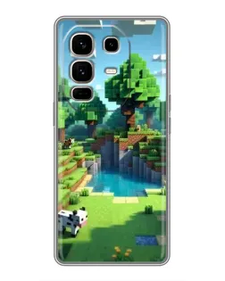 Чехол для Infinix Note 50 Pro Plus с картинкой «Minecraft летний день»