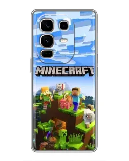 Чехол для Infinix Note 50 Pro Plus с картинкой «Minecraft классический мир»