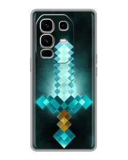 Чехол для Infinix Note 50 Pro Plus с картинкой «Алмазный меч неон»