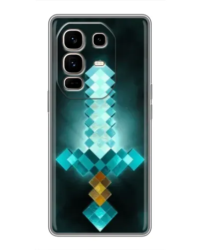 Чехол для Infinix Note 50 Pro Plus с картинкой «Алмазный меч неон» Чехол для Infinix Note 50 Pro Plus с картинкой «Алмазный меч неон»