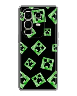Чехол для Infinix Note 50 Pro Plus с картинкой «Паттерн с криперами»