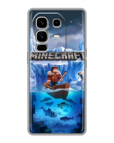 Чехол для Infinix Note 50 Pro Plus с картинкой «Minecraft ледяной мир» Чехол для Infinix Note 50 Pro Plus с картинкой «Minecraft ледяной мир»