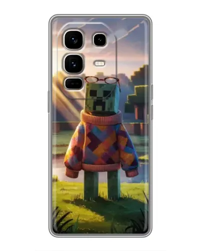 Чехол для Infinix Note 50 Pro Plus с картинкой «Крипер в свитере» Чехол для Infinix Note 50 Pro Plus с картинкой «Крипер в свитере»
