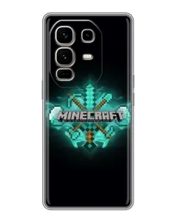 Чехол для Infinix Note 50 Pro Plus с картинкой «Minecraft Diamond лого»