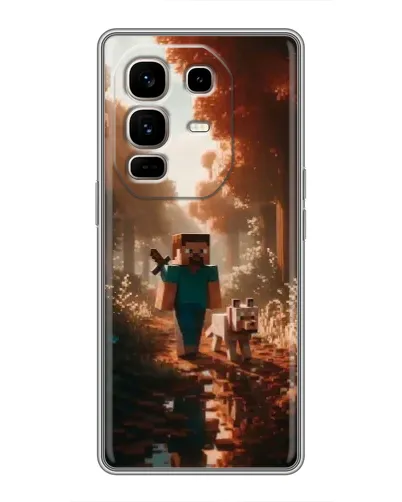 Чехол для Infinix Note 50 Pro Plus с картинкой «Стив в лесу» Чехол для Infinix Note 50 Pro Plus с картинкой «Стив в лесу»