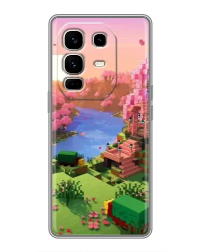 Чехол для Infinix Note 50 Pro Plus с картинкой «Розовое дерево Minecraft» Чехол для Infinix Note 50 Pro Plus с картинкой «Розовое дерево Minecraft»