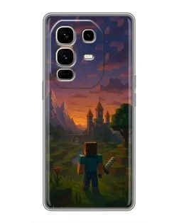 Чехол для Infinix Note 50 Pro Plus с картинкой «Стив у башни»