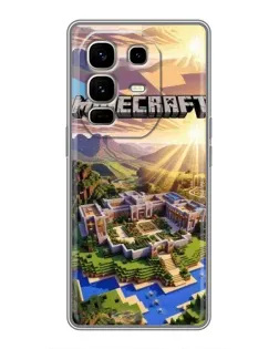 Чехол для Infinix Note 50 Pro Plus с картинкой «Minecraft панорама»