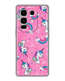 Чехол для Infinix Note 50 Pro Plus с картинкой «Unicorn паттерн розовый» Чехол для Infinix Note 50 Pro Plus с картинкой «Unicorn паттерн розовый»