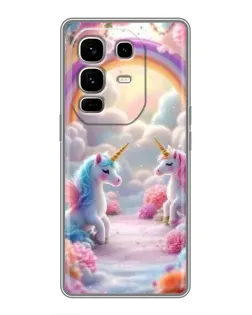 Чехол для Infinix Note 50 Pro Plus с картинкой «Радуга и единороги» Чехол для Infinix Note 50 Pro Plus с картинкой «Радуга и единороги»