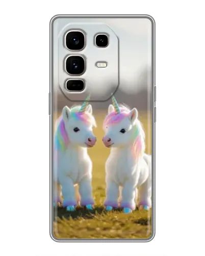 Чехол для Infinix Note 50 Pro Plus с картинкой «Пара единорогов» Чехол для Infinix Note 50 Pro Plus с картинкой «Пара единорогов»