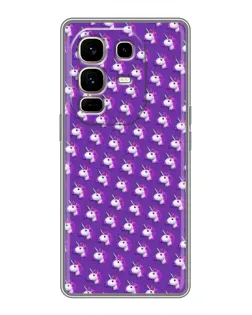 Чехол для Infinix Note 50 Pro Plus с картинкой «Единороги на фиолетовом»