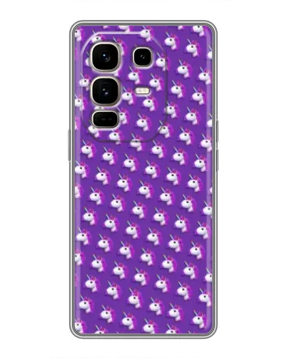 Чехол для Infinix Note 50 Pro Plus с картинкой «Единороги на фиолетовом» Чехол для Infinix Note 50 Pro Plus с картинкой «Единороги на фиолетовом»