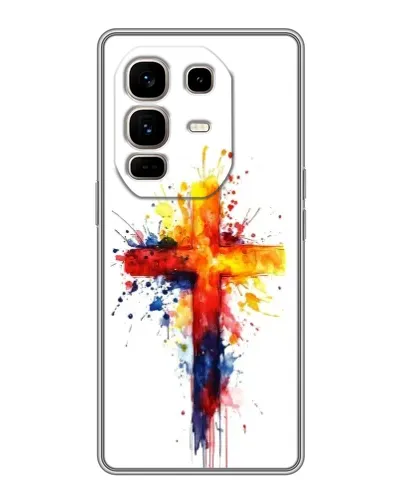 Чохол для Infinix Note 50 Pro Plus з картинкою «Акварельний хрест»