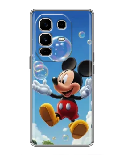 Чехол для Infinix Note 50 Pro Plus с картинкой «Mickey и мыльные пузыри»