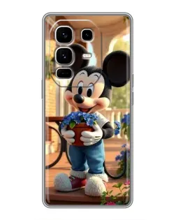 Чехол для Infinix Note 50 Pro Plus с картинкой «Микки садовод»