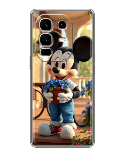 Чехол для Infinix Note 50 Pro Plus с картинкой «Микки садовод»