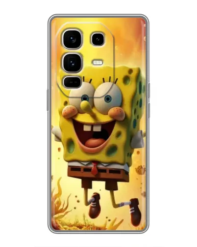 Чохол для Infinix Note 50 Pro Plus з картинкою «Губка Боб стрибає»