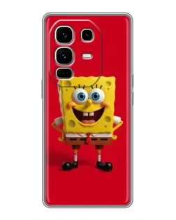 Чохол для Infinix Note 50 Pro Plus з картинкою «Спанч Боб на червоному»