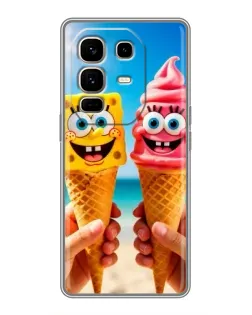 Чохол для Infinix Note 50 Pro Plus з картинкою «Спанч Боб морозиво»