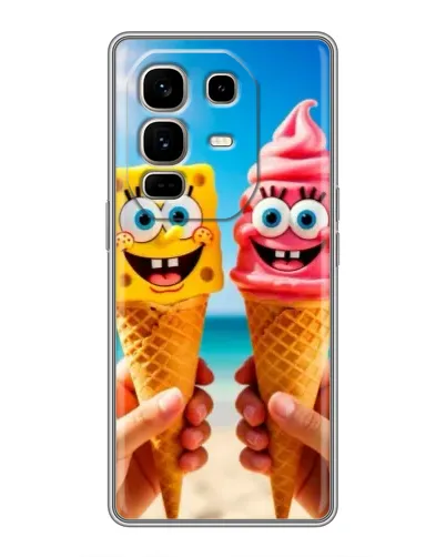 Чохол для Infinix Note 50 Pro Plus з картинкою «Спанч Боб морозиво»