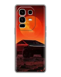 Чехол для Infinix Note 50 Pro Plus с картинкой «Cybertruck на Марсе»