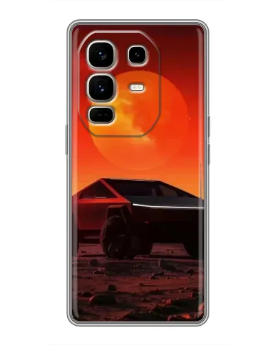 Чехол для Infinix Note 50 Pro Plus с картинкой «Cybertruck на Марсе»