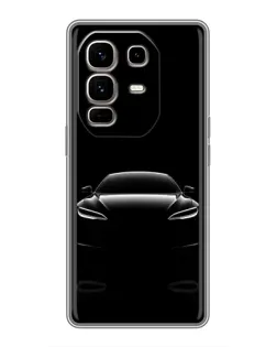 Чехол для Infinix Note 50 Pro Plus с картинкой «Силуэт Tesla Night»