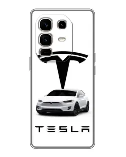 Чехол для Infinix Note 50 Pro Plus с картинкой «Tesla White Style»