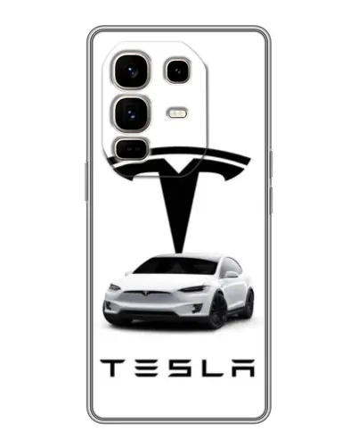 Чехол для Infinix Note 50 Pro Plus с картинкой «Tesla White Style»