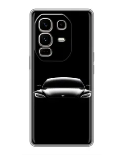 Чехол для Infinix Note 50 Pro Plus с картинкой «Фары Tesla Night»