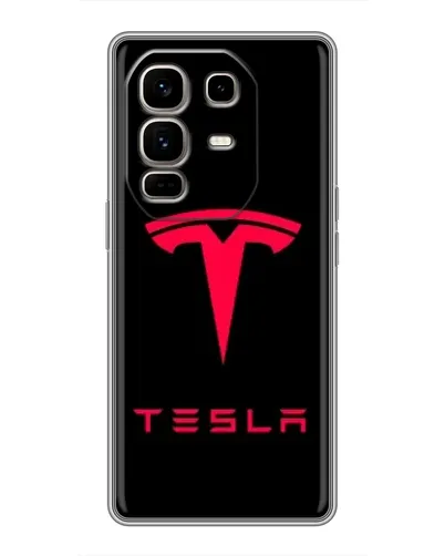 Чехол для Infinix Note 50 Pro Plus с картинкой «Tesla Red Logo»