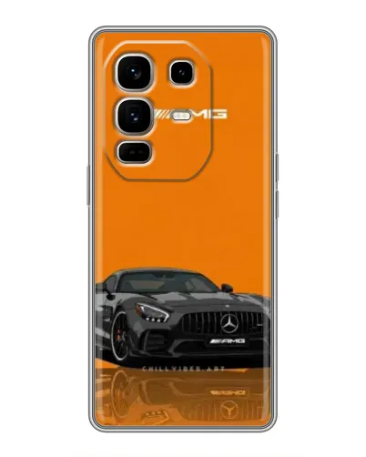 Чохол для Infinix Note 50 Pro Plus з картинкою «Помаранчевий Mercedes AMG»