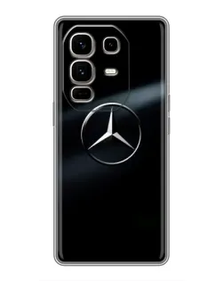 Чехол для Infinix Note 50 Pro Plus с картинкой «Mercedes на металле»