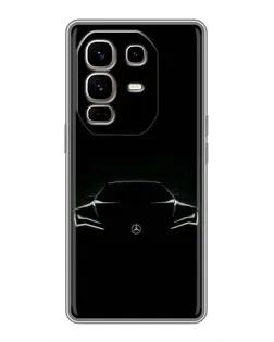 Чехол для Infinix Note 50 Pro Plus с картинкой «Mercedes — силуэт авто»