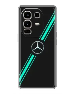 Чехол для Infinix Note 50 Pro Plus с картинкой «Спортивные линии Mercedes»