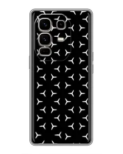 Чехол для Infinix Note 50 Pro Plus с картинкой «Mercedes паттерн звезд»