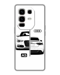 Чехол для Infinix Note 50 Pro Plus с картинкой «Audi — контрастный дизайн»