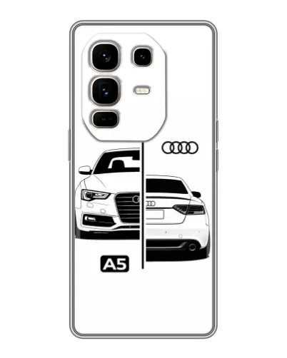 Чехол для Infinix Note 50 Pro Plus с картинкой «Audi — контрастный дизайн»