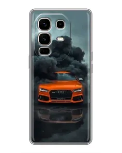 Чехол для Infinix Note 50 Pro Plus с картинкой «Audi в облаках дыма»